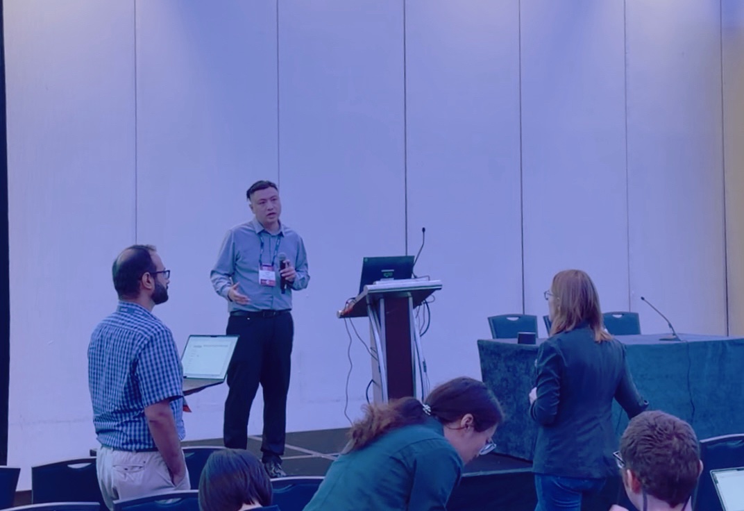Lixin giving talk